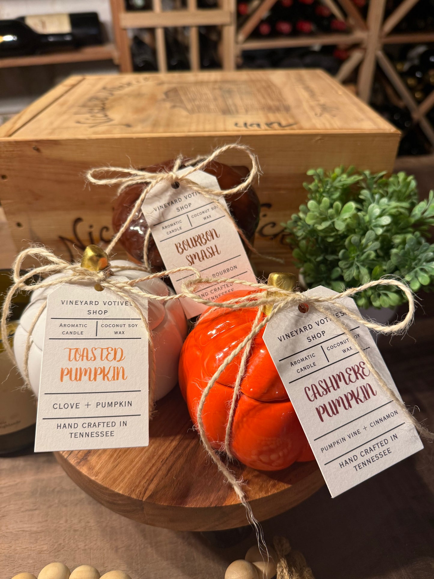 8 oz. Orange Pumpkin Candle with Lid