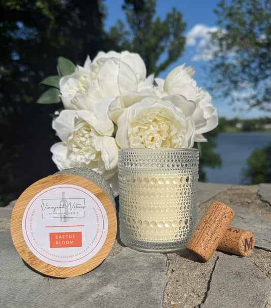 8oz. Clear Jupiter Glass Candle with Bamboo Lid