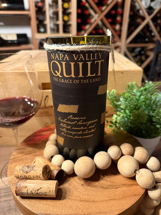 Napa Valley Quilt Recycled Wine Candle