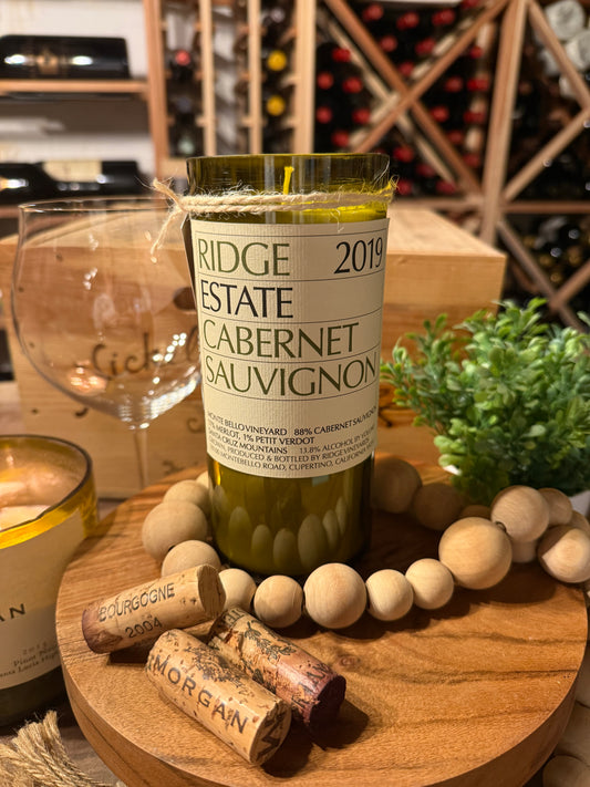 Ridge Estate Winery- Recycled Wine Bottle Candle