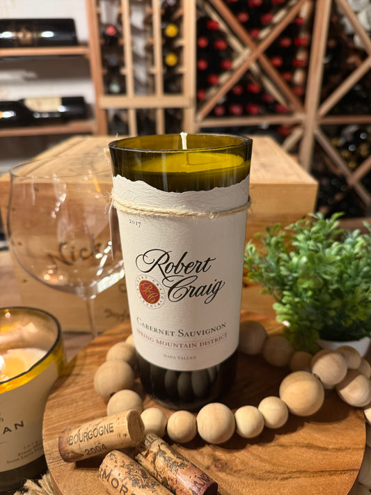 Robert Craig Winery- Recycled Wine Bottle Candle