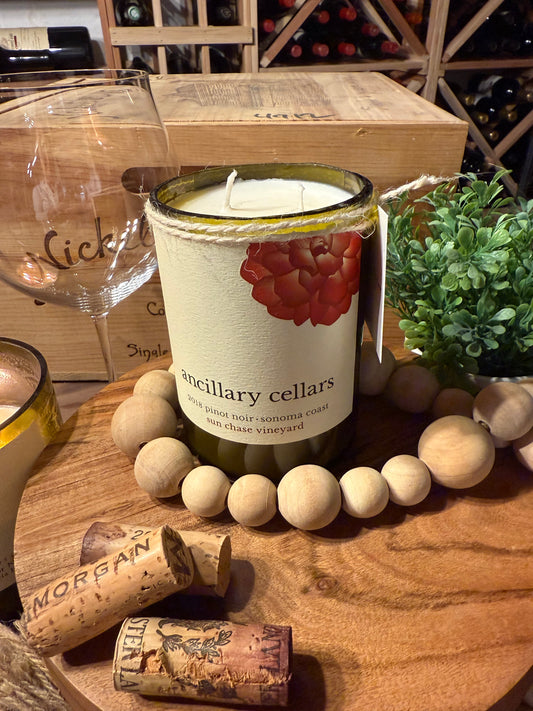 Ancillary Cellars- Recycled Wine Bottle Candle