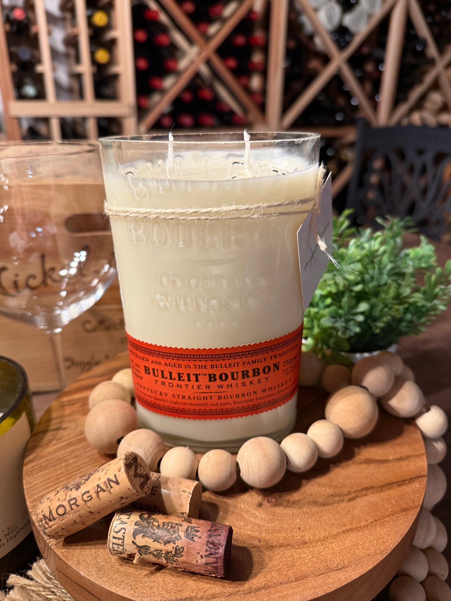 Recycled Bourbon Bottle Candle Bulleit Bourbon