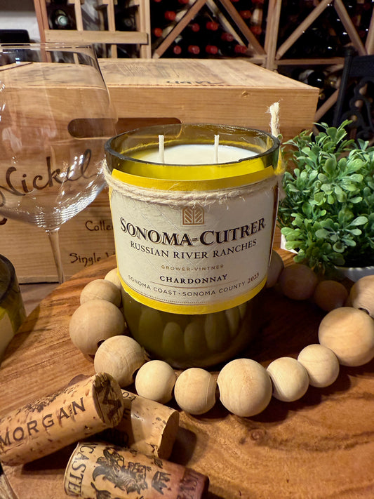 Sonoma Cutrer-Recycled Wine Bottle Candle
