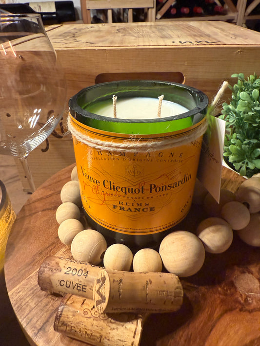 Veuve Clicquot Ponsardin- Recycled Champagne Bottle Candle