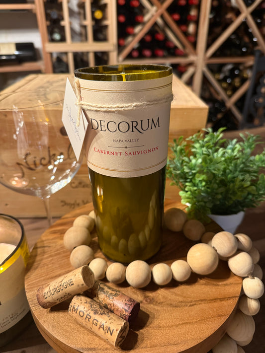 Recycled Wine Bottle Candle Decorum Winery