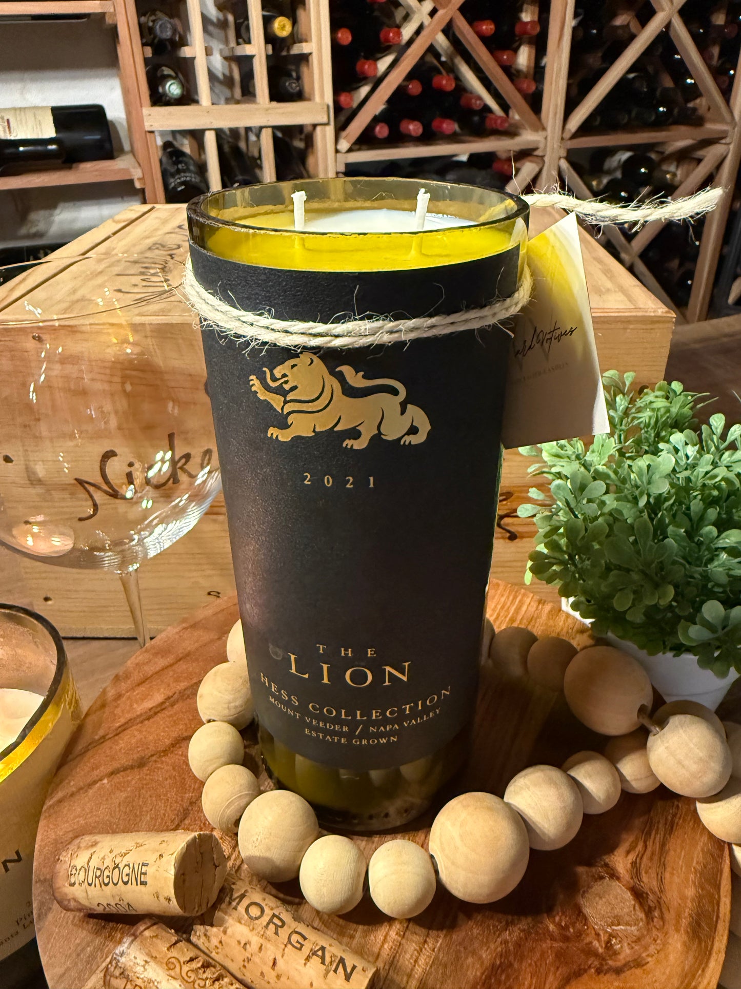 Hess Collection- Recycled Wine Bottle Candle
