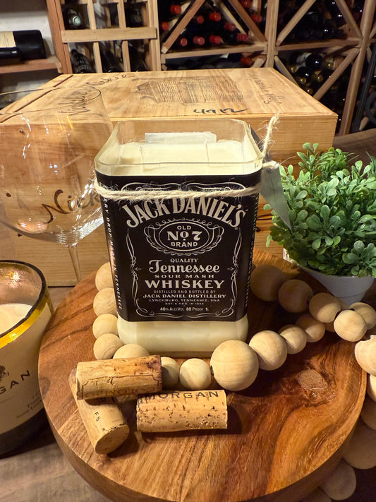 Jack Daniels- Recycled Whiskey Bottle Candle