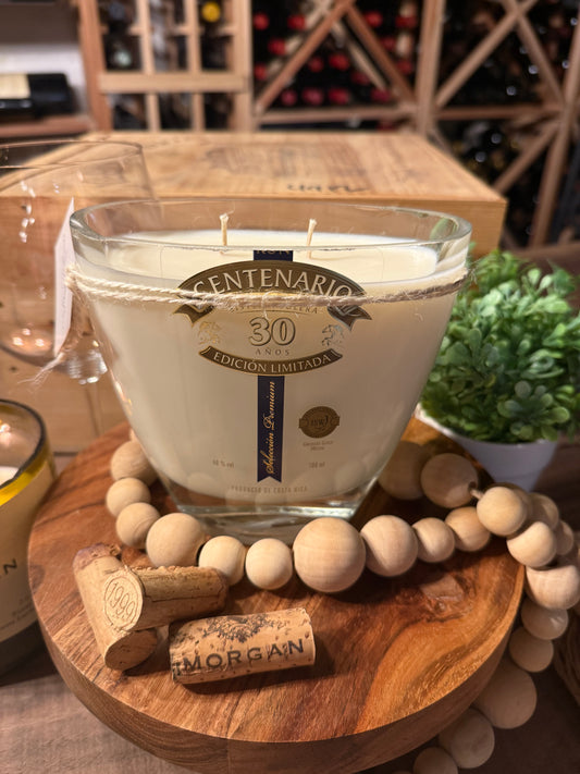 Ron Centenario- Recycled Rum Bottle Candle