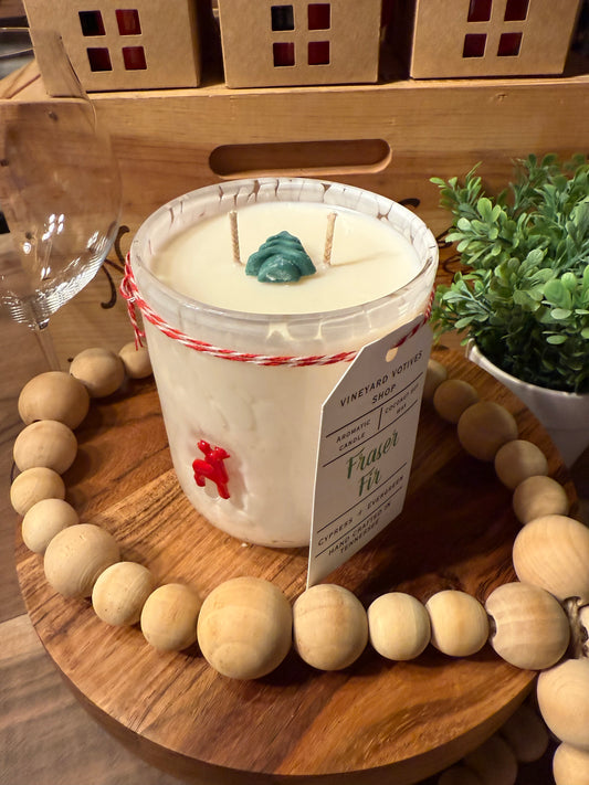 16oz. Christmas Candle with Red Reindeer (Anthropologie Dupe)